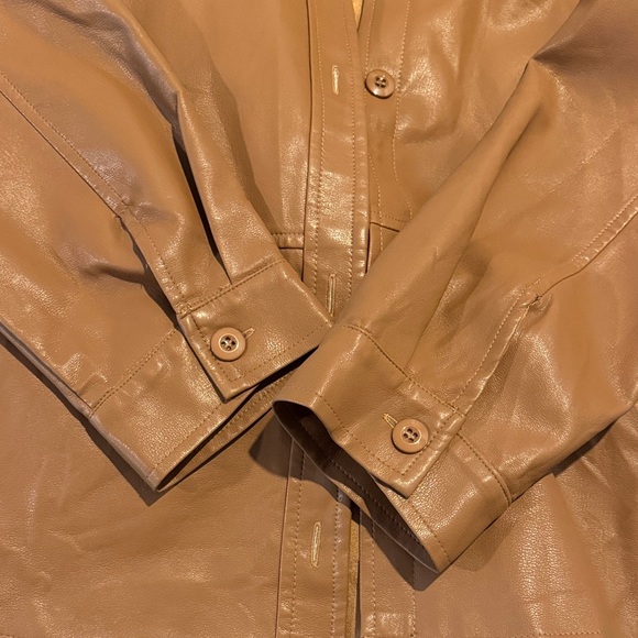 Pink Lily Brown Faux Leather Jacket - Picture 3 of 4